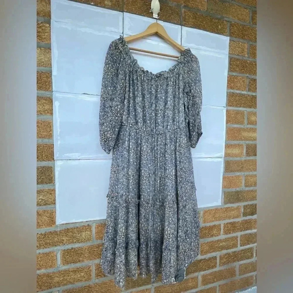 Anthropologie Kira Off-The-Shoulder Peasant Dress 14 - Picture 5 of 17